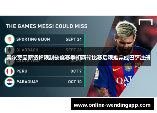 奥尔莫因薪资帽限制缺席赛季初两轮比赛后艰难完成巴萨注册